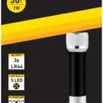 Entac Φακός Μπρελόκ LED IP44 με Μέγιστη Φωτεινότητα 30lm EFL-5LED-KC-BL 15.007.0007