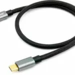 Equip Braided USB 3.2 Cable USB-C male - USB-C 100W PD Μαύρο 1m 128354