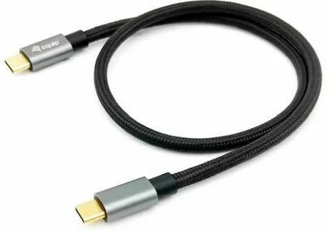 Equip Braided USB 3.2 Cable USB-C male - USB-C 100W PD Μαύρο 1m 128354 - Image 1