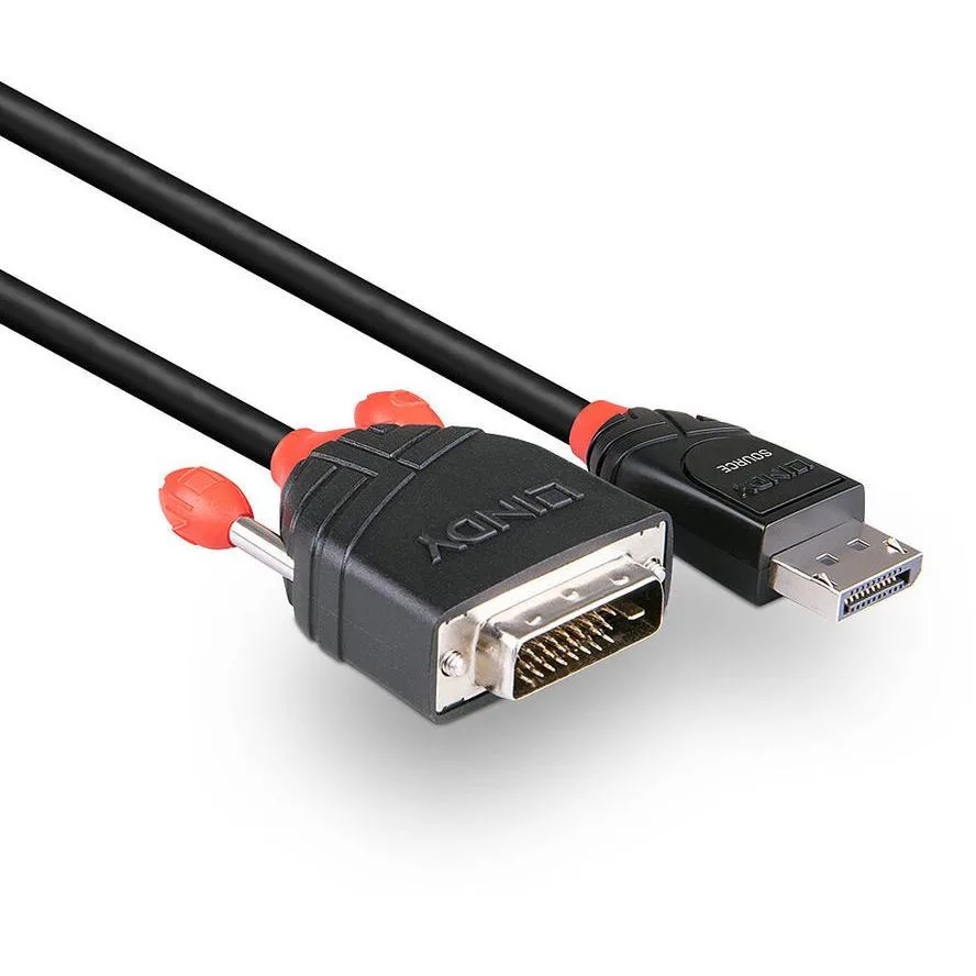 20220323113158_lindy_cable_dvi_d_male_displayport_male_3m_mayro_41492.jpeg Lindy Cable DVI-D male - DisplayPort male 3m Μαύρο (41492) - Image 1
