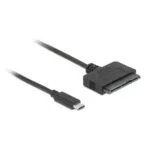 DeLock 63803 USB Type-C Μετατροπέας προς 22 pin SATA 6 Gb/s Μαύρο