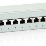 Equip Patch Panel Shielded για Rack 1U 10" 12 Θυρών cat6 Γκρι 208014