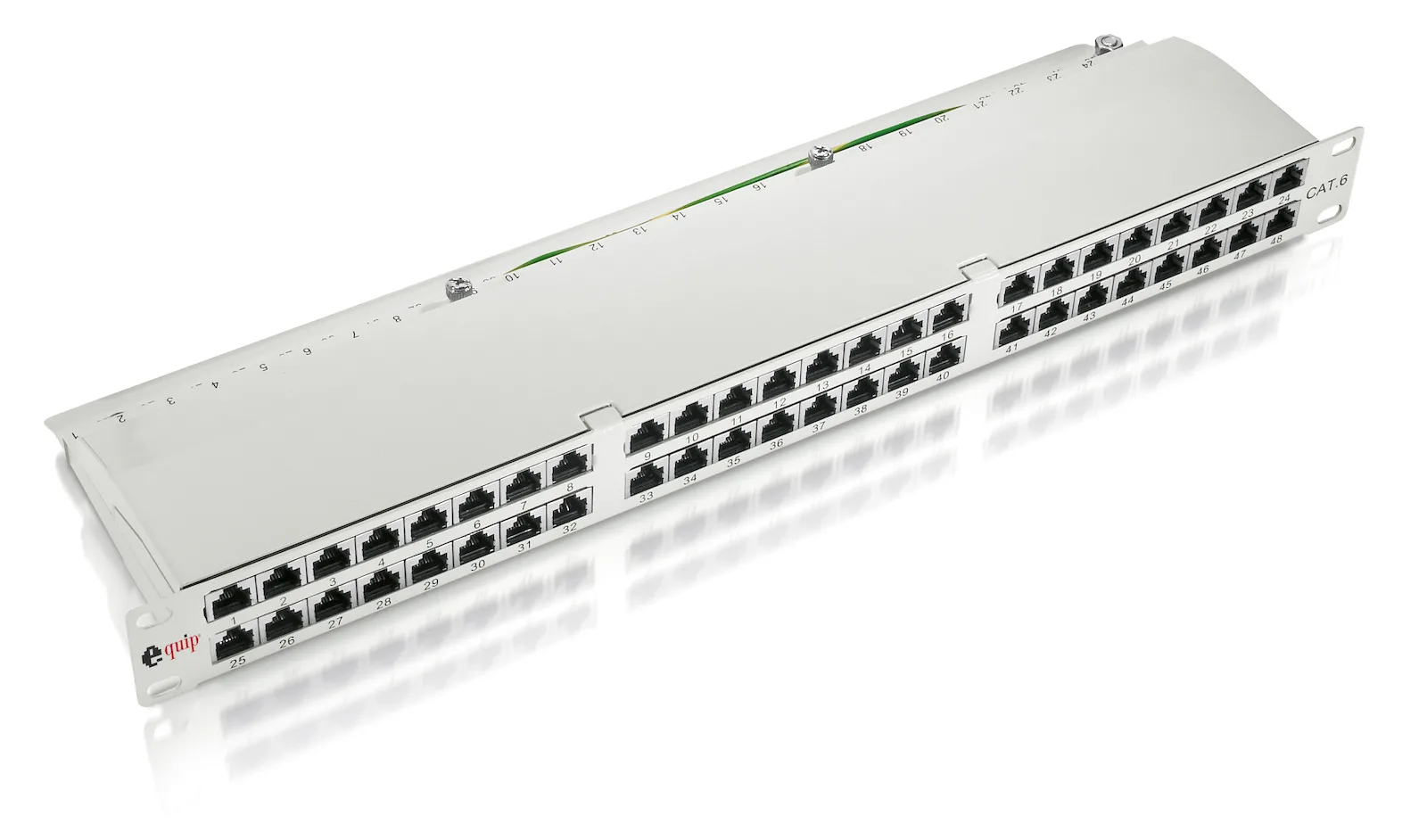 20220419144744_equip_patch_panel_ftp_19_16xrj45_cat_5e_shielded_grey.jpeg Equip Patch Panel Shielded για Rack 2U 19" 16 Θυρών cat5e Γκρι 327316 - Image 1