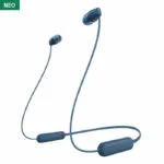 Sony WI-C100 In-ear Bluetooth Handsfree Ακουστικά με Αντοχή στον Ιδρώτα Μπλε