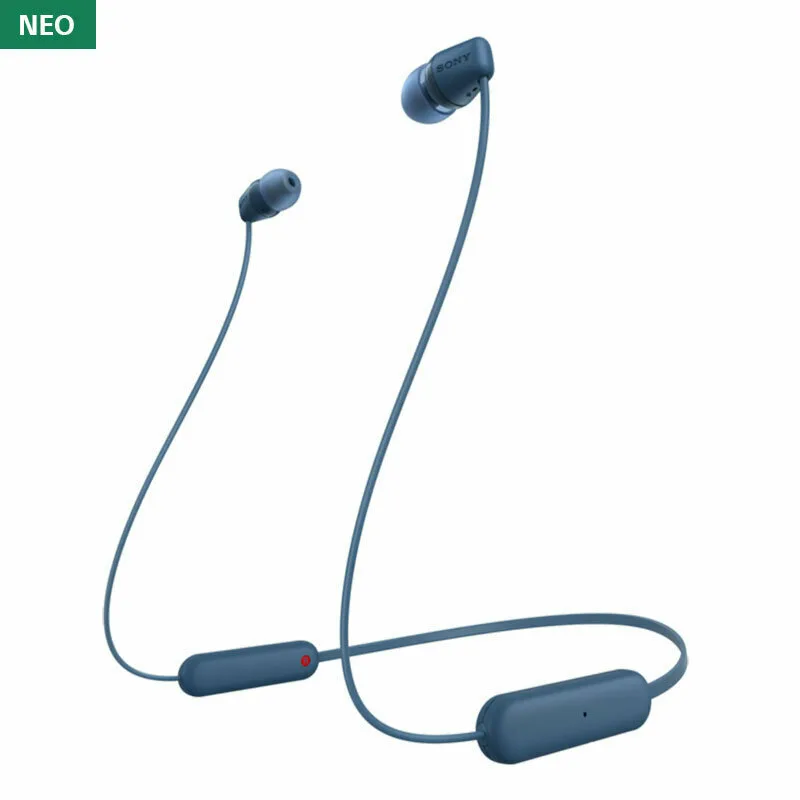 Sony WI-C100 In-ear Bluetooth Handsfree Ακουστικά με Αντοχή στον Ιδρώτα Μπλε - Image 1