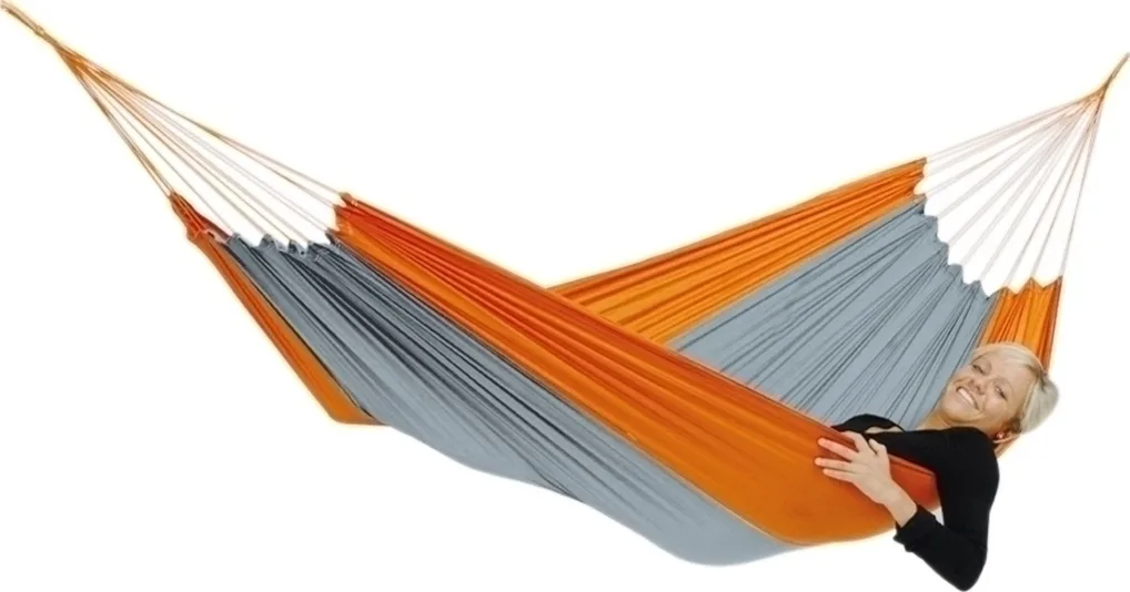 Amazonas Silk Traveller Techno Αιώρα Αλεξίπτωτο Υφασμάτινη Orange / Grey 220x140εκ. AZ-1030160 AZ-1030170 - Image 1