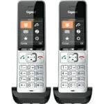 Gigaset Comfort 500 Ασύρματο Τηλέφωνο Duo με Ελληνικό Μενού Ασημί