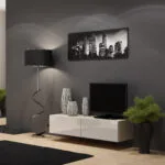 Έπιπλο Τηλεόρασης Vigo Sonoma / White Gloss Μ140xΠ30xΥ40cm