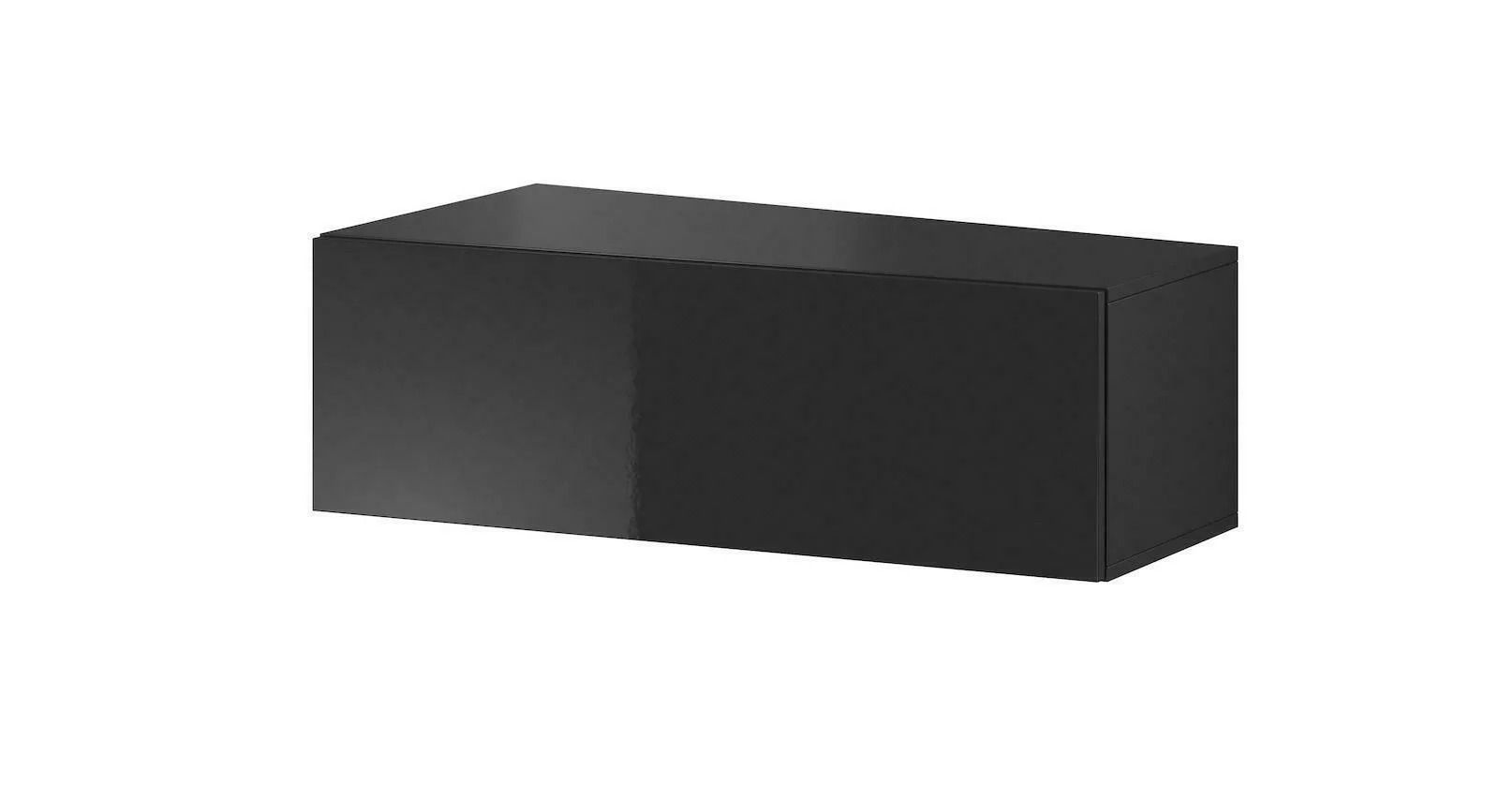Έπιπλο Τηλεόρασης Vigo Slant Black / Black Gloss Μ90xΠ30xΥ40cm - Image 1