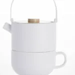 Bredemeijer Umea Tea-for-One Σετ Τσαγιού με Κούπα Μαντεμένιο White 2τμχ 142007