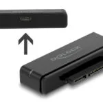 DeLock 64188 Αντάπτορας USB-C σε SATA 22-pin Μαύρο