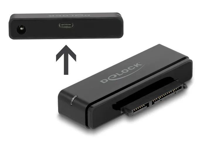 DeLock 64188 Αντάπτορας USB-C σε SATA 22-pin Μαύρο - Image 1