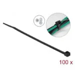 DeLock Δεματικά Καλωδίων Πλαστικά 200mmx3.6mm σε Μαύρο χρώμα (100τμχ) (19353)