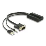 DeLock Μετατροπέας HDMI female σε 3.5mm / USB-A / VGA male 1τμχ 64172