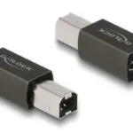 DeLock Μετατροπέας USB-B male σε USB-C female Γκρι 1τμχ 65839