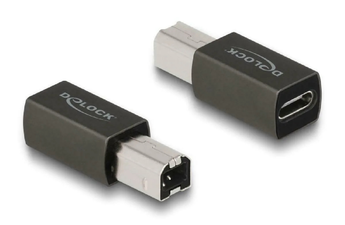 20220609115206_delock_usb_c_male_usb_c_female_65839.jpeg DeLock Μετατροπέας USB-B male σε USB-C female Γκρι 1τμχ 65839 - Image 1
