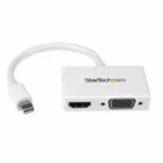 StarTech Μετατροπέας mini DisplayPort male σε HDMI / VGA female Λευκό 1τμχ MDP2HDVGAW
