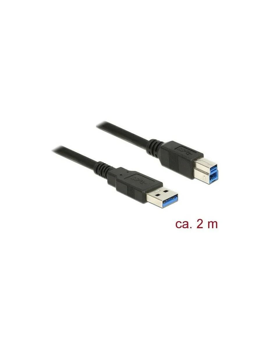 20220609133643_delock_usb_3_0_cable_usb_a_male_usb_b_male_2m_85068.jpeg DeLock USB 3.0 Cable USB-A male - USB-B male 2m (85068) - Image 1