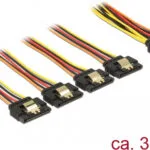 DeLock 15-Pin Sata - 15-Pin Sata Cable 0.3m Πολύχρωμο 60157