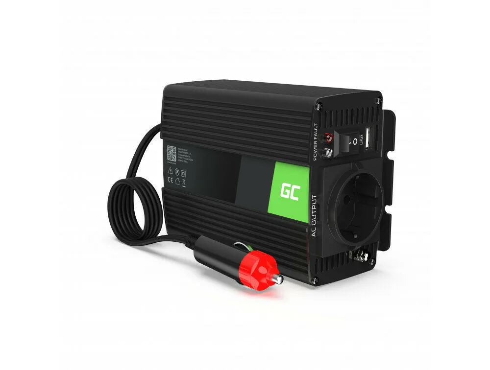 20220610173039_green_cell_inverter_aytokinitou_inv29_300w_gia_metatropi_12v_dc_se_230v_ac_me_1xusb.jpeg Green Cell INV29 Inverter Αυτοκινήτου Καθαρού Ημιτόνου 300W για Μετατροπή 12V DC σε 230V AC με 1xUSB - Image 1