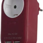 Entac EPAG-1EE-2USB-BR Μονόπριζο με 2 USB-A 15.005.0221