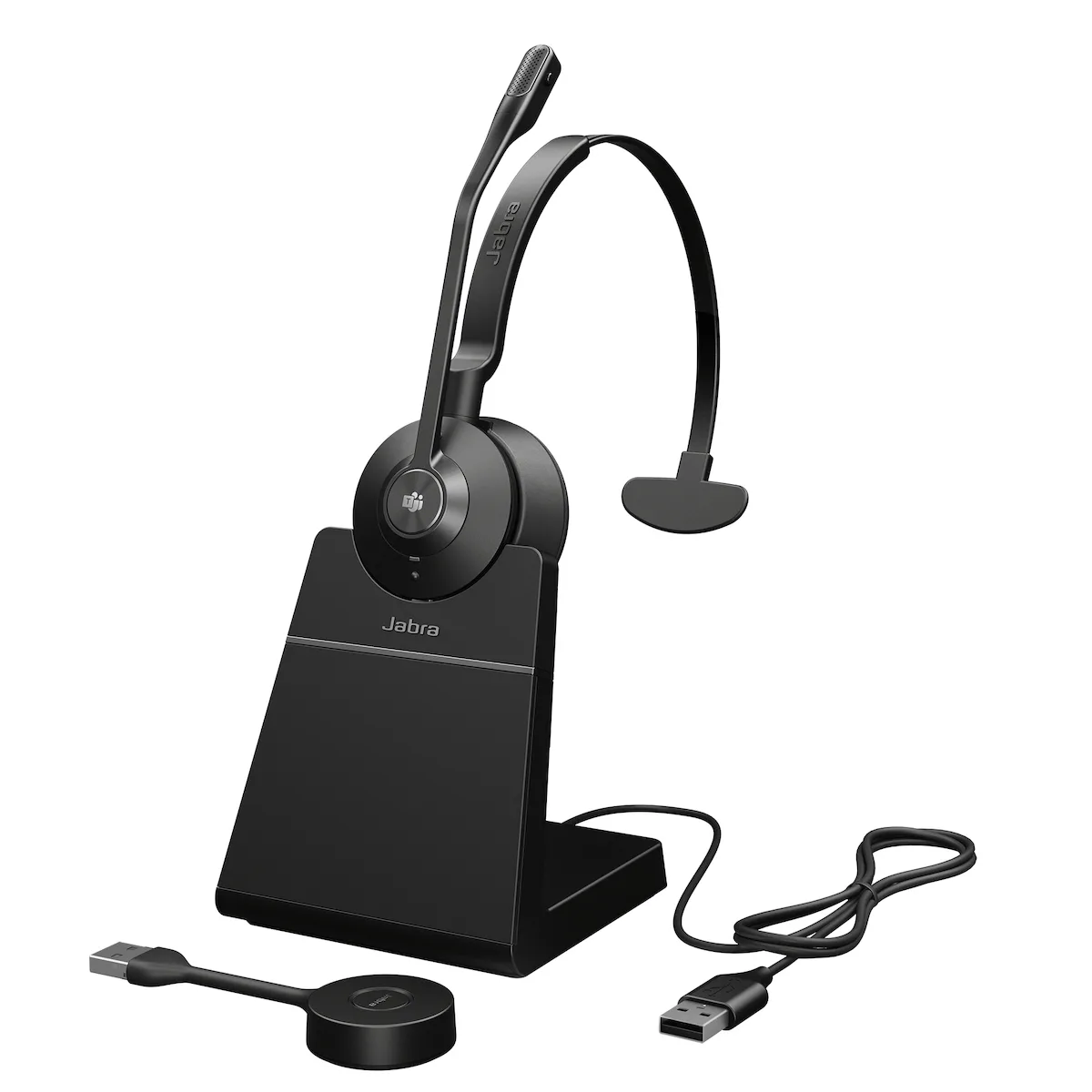 Jabra Engage 55 Mono VOIP Headset USB-A MS with Charging Stand for Microsoft Teams (9553-455-111) - Image 1