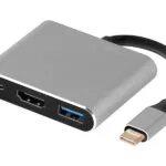 Tracer Μετατροπέας USB-C male σε HDMI / USB-A / USB-C female Γκρι 1τμχ TRAPOD46847
