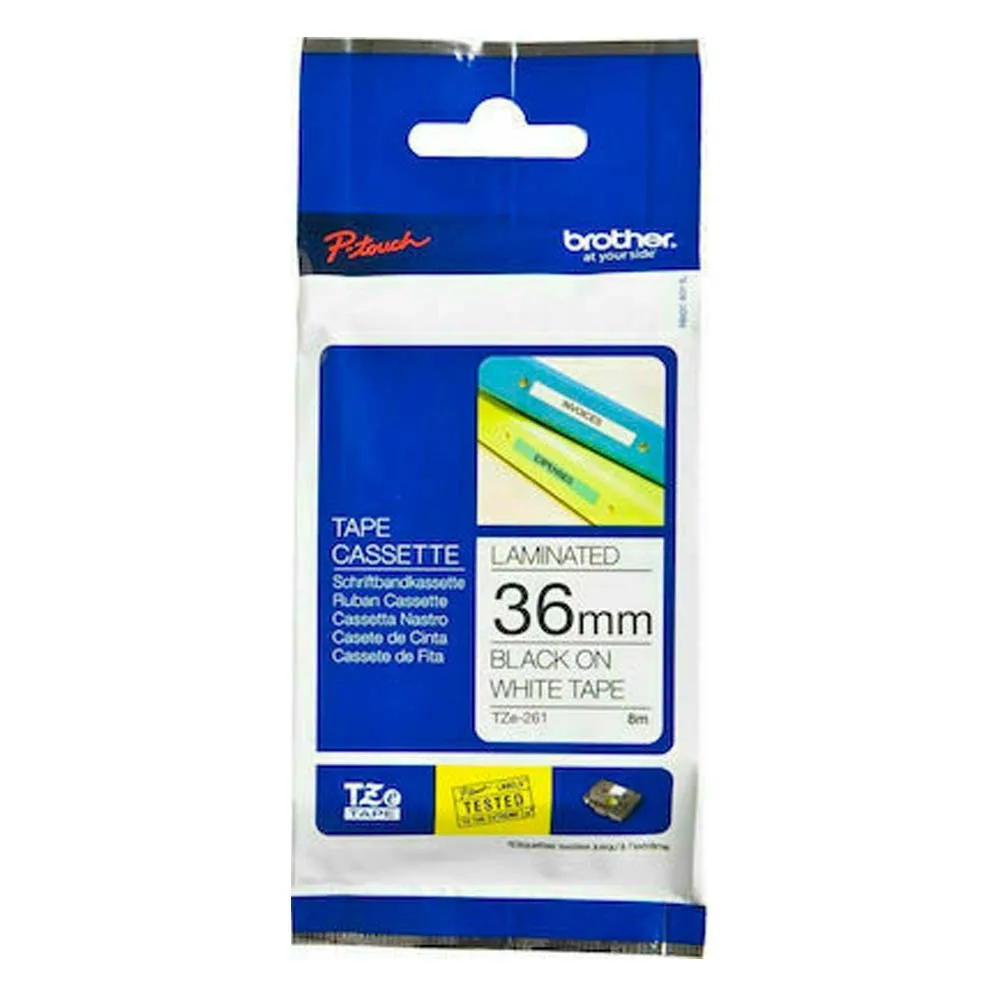 Brother TZE261CIV Ταινία Ετικετογράφου 8m x 36mm σε Λευκό Χρώμα TZE-261CIV - Image 1