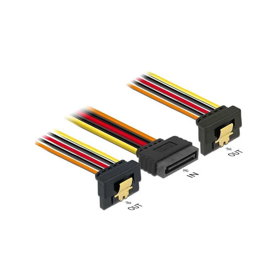 DeLock 15-Pin Sata - 15-Pin Sata Cable 0.15m Πολύχρωμο 60145 - Image 1