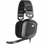 Corsair HS80 RGB Over Ear Gaming Headset με σύνδεση USB Γκρι for PC