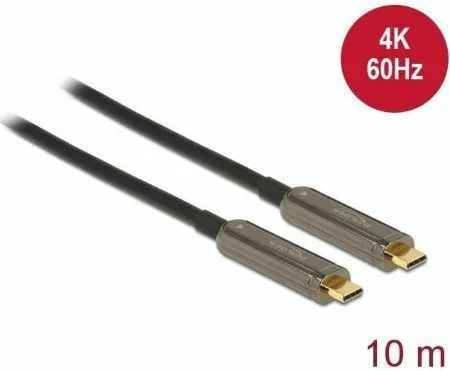 DeLock USB 2.0 Cable USB-C male - USB-C Μαύρο 10m 84103 - Image 1