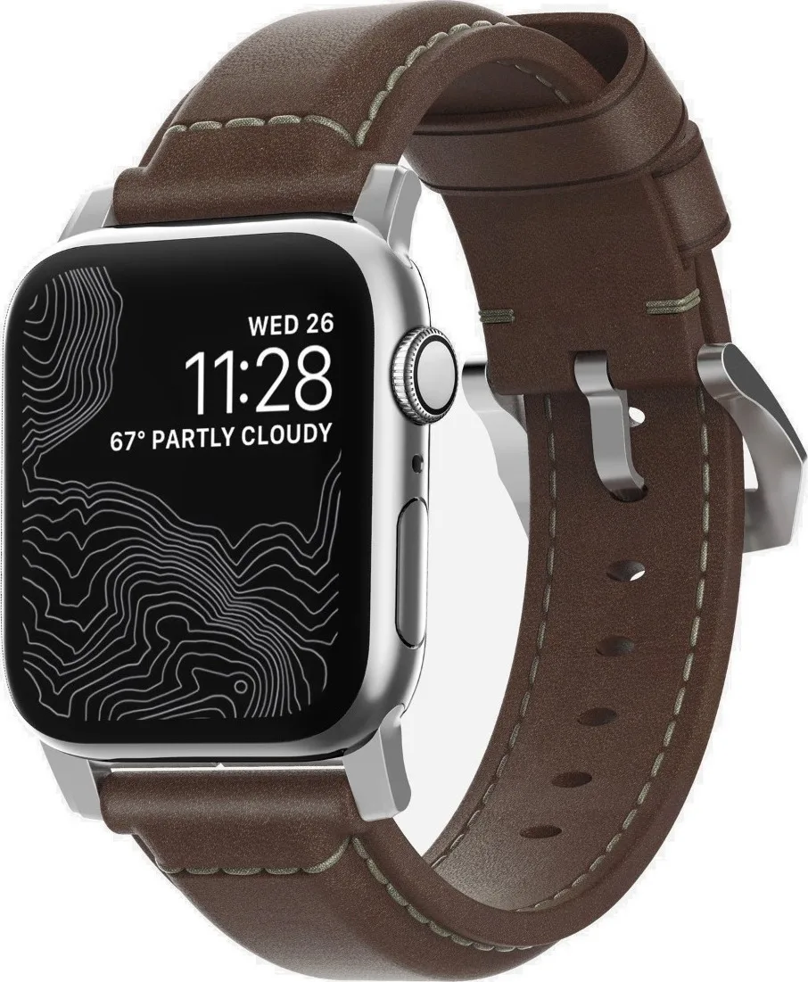 20220803163114_nomad_traditional_strap_louraki_dermatino_kafe_apple_watch_42_44_45mm.jpeg Nomad Traditional Strap Λουράκι Δερμάτινο Καφέ (Apple Watch 42/44/45mm) - Image 1