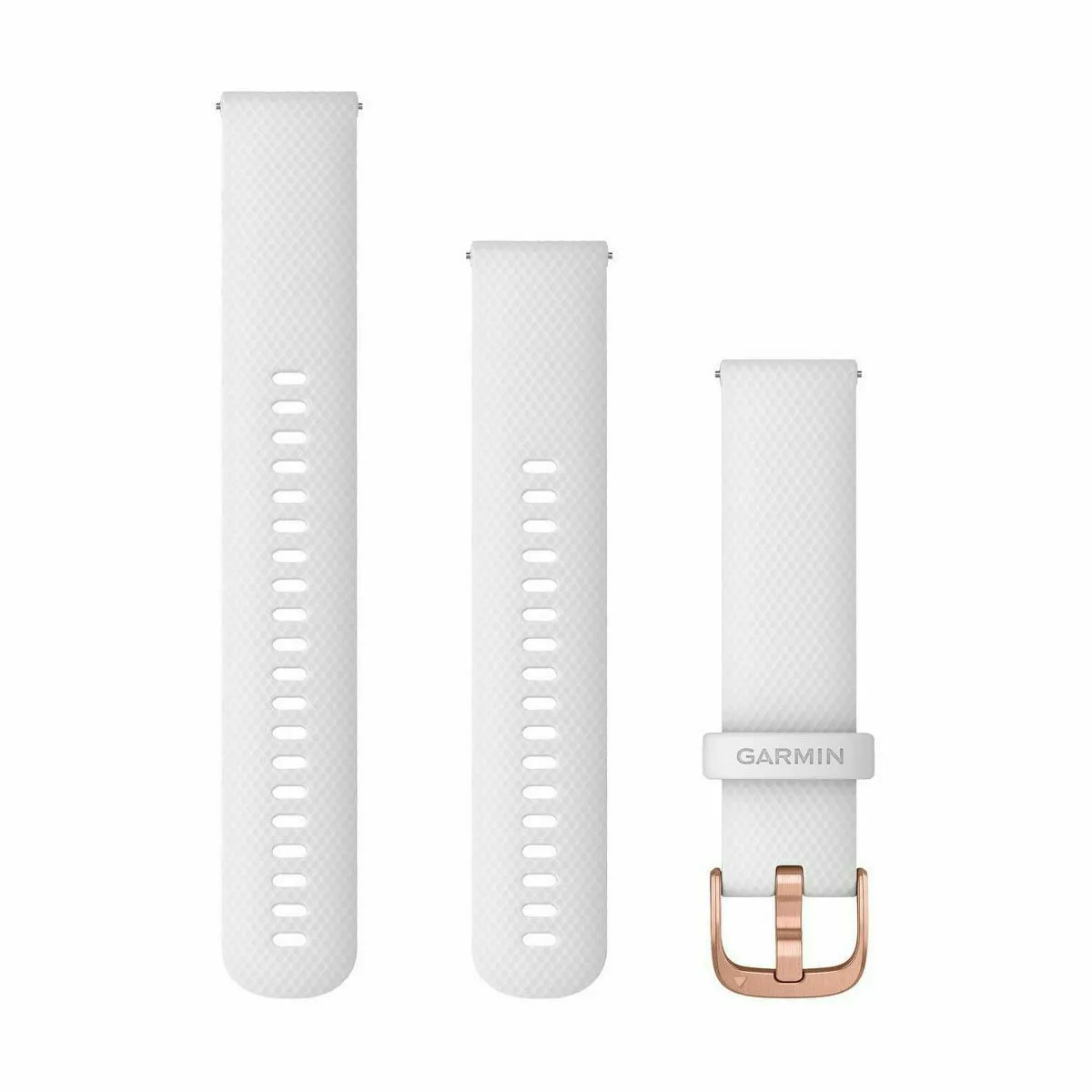 20220803163348_garmin_quick_release_20mm_louraki_silikonis_white_with_rose_gold_hardware.jpeg Garmin Λουράκι Σιλικόνης White with Rose Gold Hardware (Vivomove HR) 010-12924-10 - Image 1
