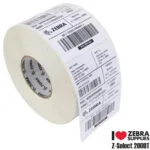 Zebra Z-Select 2000T 3007201-T 2580 Αυτοκόλλητες Ετικέτες σε Ρολό για Εκτυπωτή Ετικετών 51x25mm