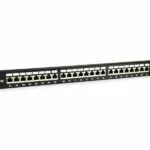 Equip Patch Panel Shielded για Rack 1U 19" 24 Θυρών cat6a Μαύρο 326625