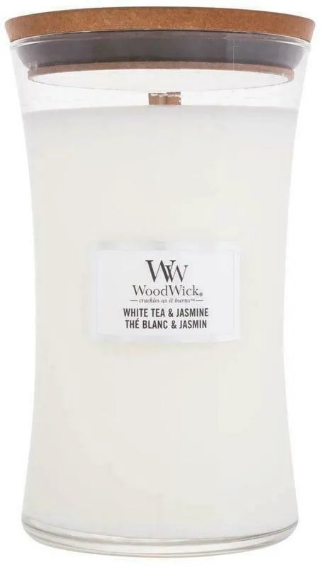 20220824103659_woodwick_aromatiko_keri_se_vazo_white_tea_jasmine_609_5gr.jpeg WoodWick Αρωματικό Κερί σε Βάζο με Άρωμα White Tea & Jasmine Λευκό 609.5gr - Image 1
