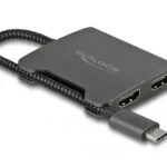 DeLock Μετατροπέας USB-C male σε HDMI 2x female (87778)