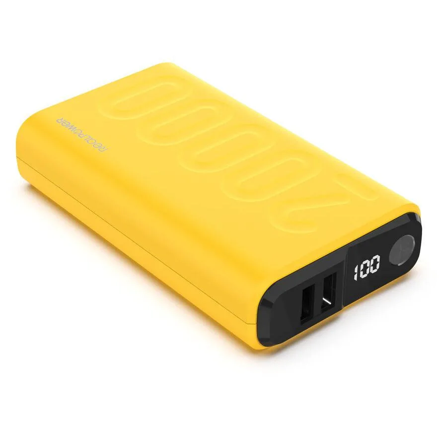 RealPower PB-20000 Power Pack 20000mAh με 2 Θύρες USB-A και Θύρα USB-C Κίτρινο - Image 1