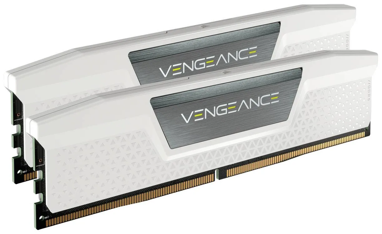 Corsair Vengeance White DDR5 32GB RAM με 2x16GB Modules και Ταχύτητα 5200 για Desktop CMK32GX5M2B5200C40W - Image 1