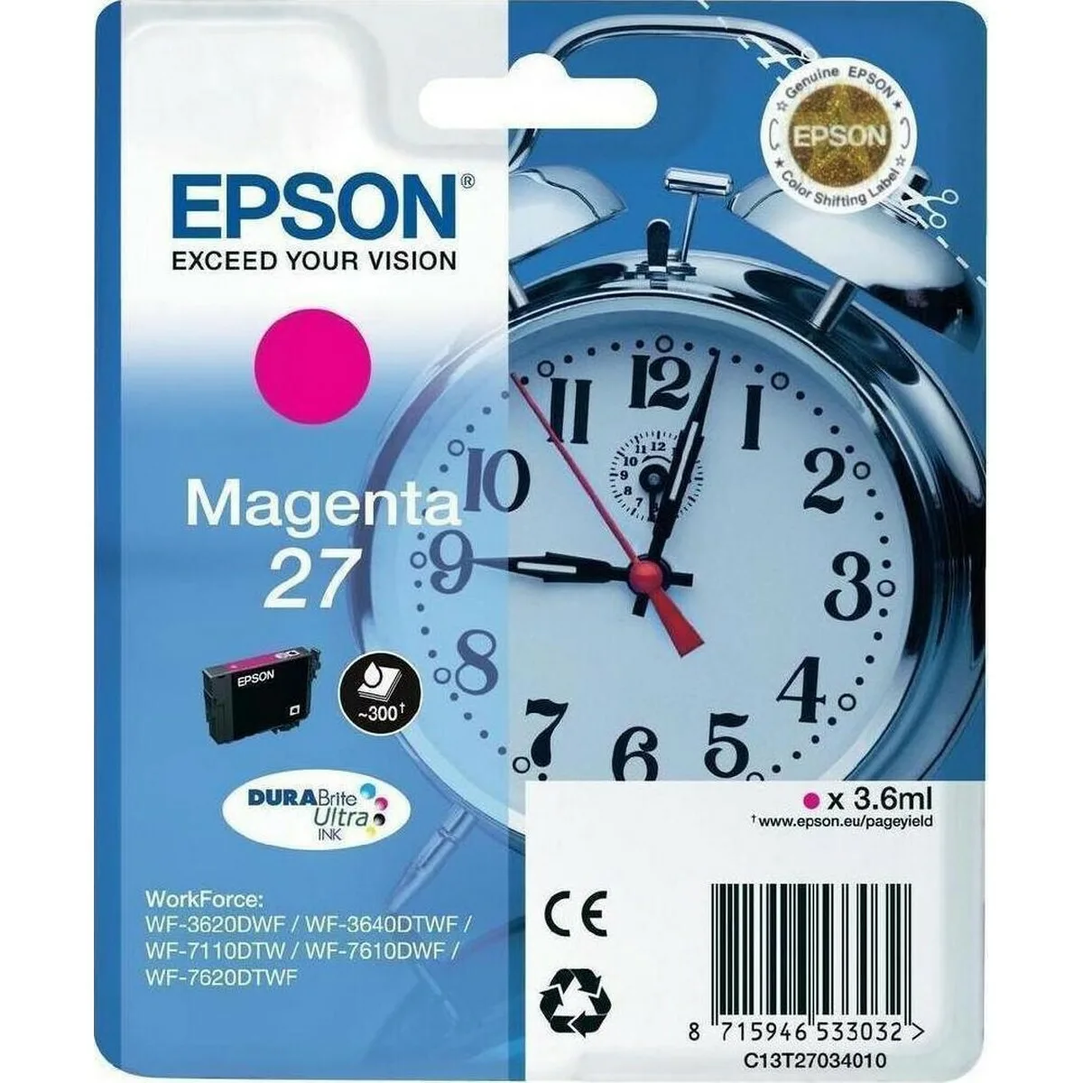 20220929132341_epson_27_melani_ektypoti_inkjet_matzenta_c13t27034010_c13t27034012.jpeg Epson 27 Γνήσιο Μελάνι Εκτυπωτή InkJet Ματζέντα (C13T27034010 C13T27034012) - Image 1