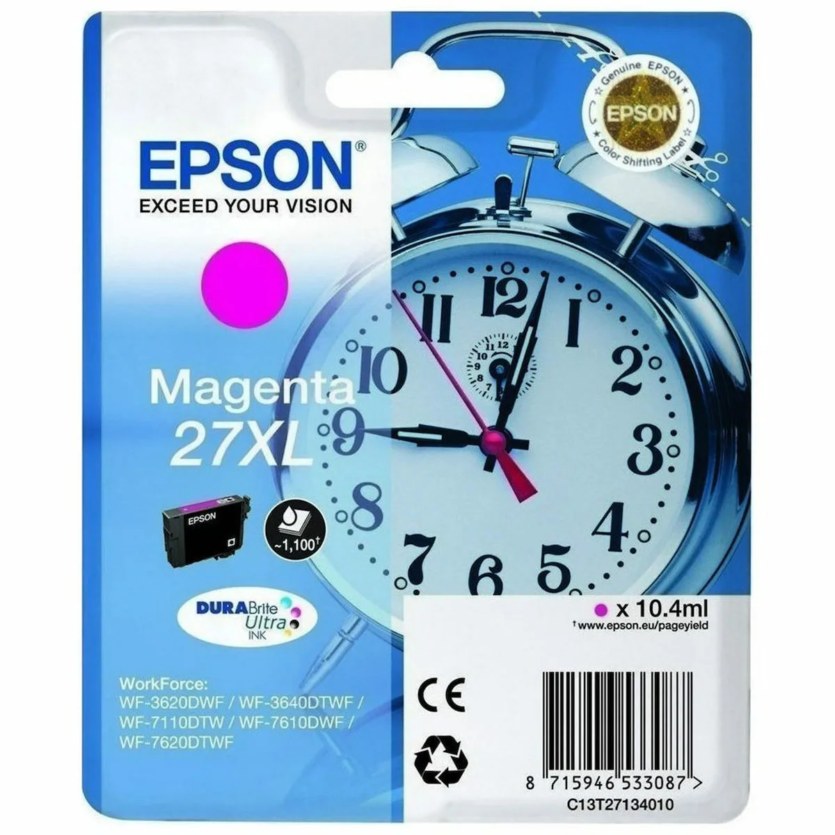 Epson 27XL Γνήσιο Μελάνι Εκτυπωτή InkJet Ματζέντα (C13T27134010 C13T27134012) - Image 1