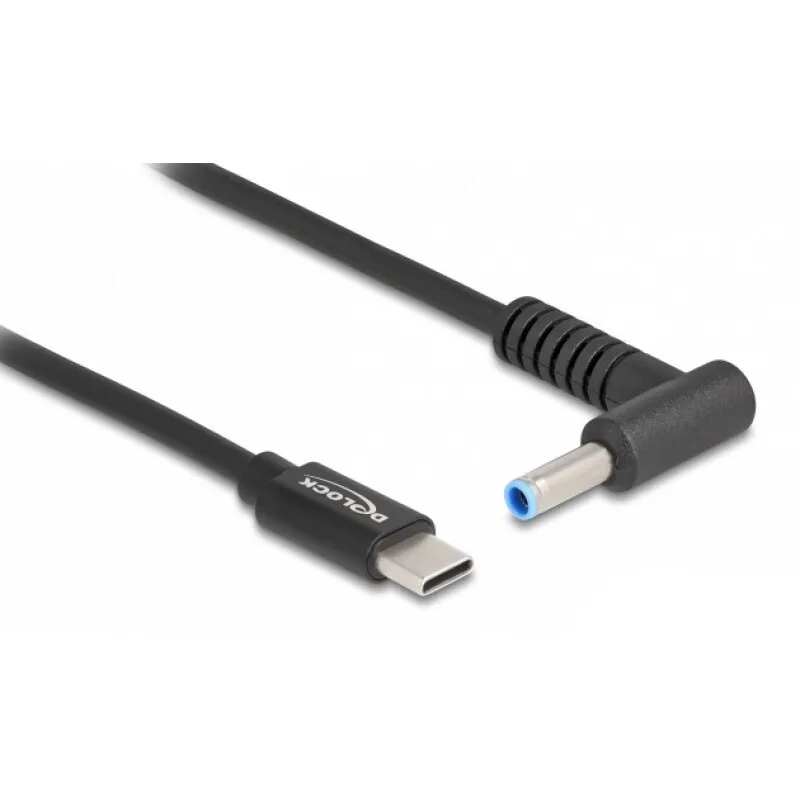 20220930130619_delock_kalodio_trofodosias_usb_c_se_hp_4_5x3_0mm_1_5m_87971.jpeg DeLock Καλώδιο τροφοδοσίας USB-C σε HP 4.5x3.0mm 1.5m (87971) - Image 1