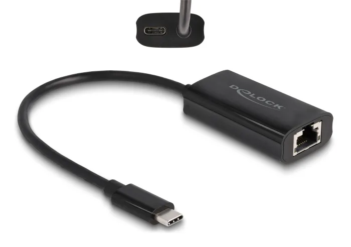 DeLock 61026 Αντάπτορας Δικτύου USB-C με Ενσύρματη Σύνδεση Gigabit Ethernet - Image 1