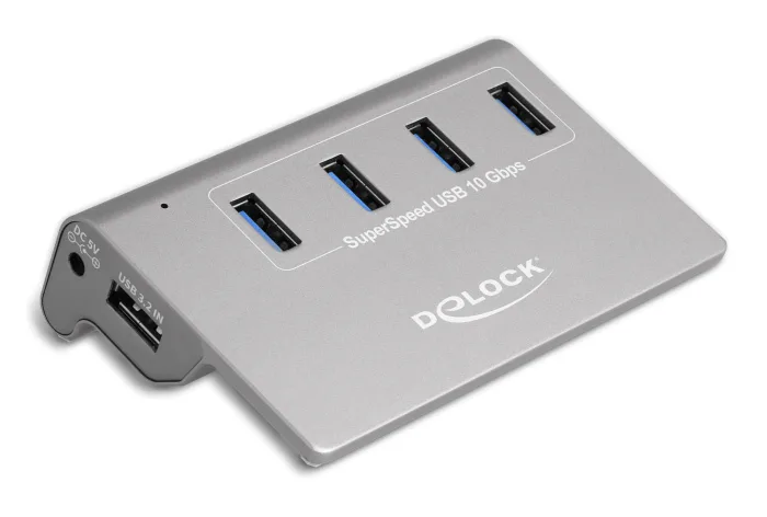 DeLock Hub 5 Θυρών USB 3.2 με σύνδεση USB-A Γκρι 64181 - Image 1