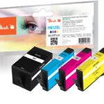 Peach 321511 Πακέτο Συμβατών Μελανιών Εκτυπωτή InkJet HP 912X 3YP34AE Πολλαπλό (Color) / Μαύρο