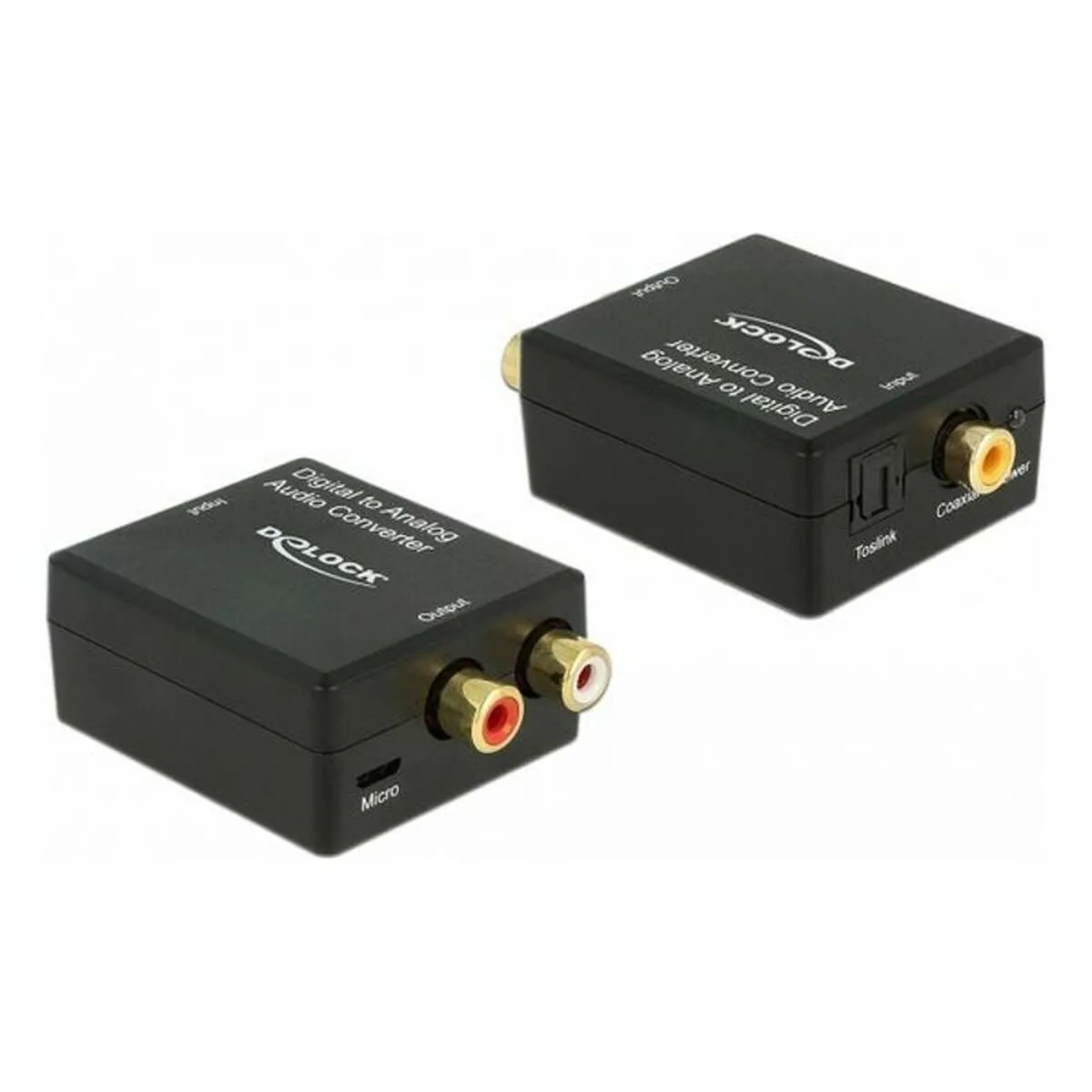 DeLock Μετατροπέας Toslink / Coaxial / micro USB female σε RCA 2x female (63477) - Image 1