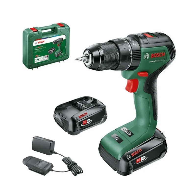 Bosch Universal Impact 18V-60 Κρουστικό Δραπανοκατσάβιδο Μπαταρίας Brushless 18V 2x2Ah 06039D7102 - Image 1