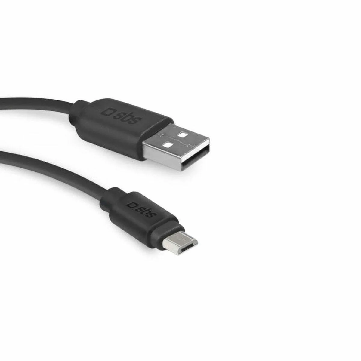 SBS Regular USB 2.0 to micro USB Cable Μαύρο 2m (TECABLEMICRO2K) - Image 1