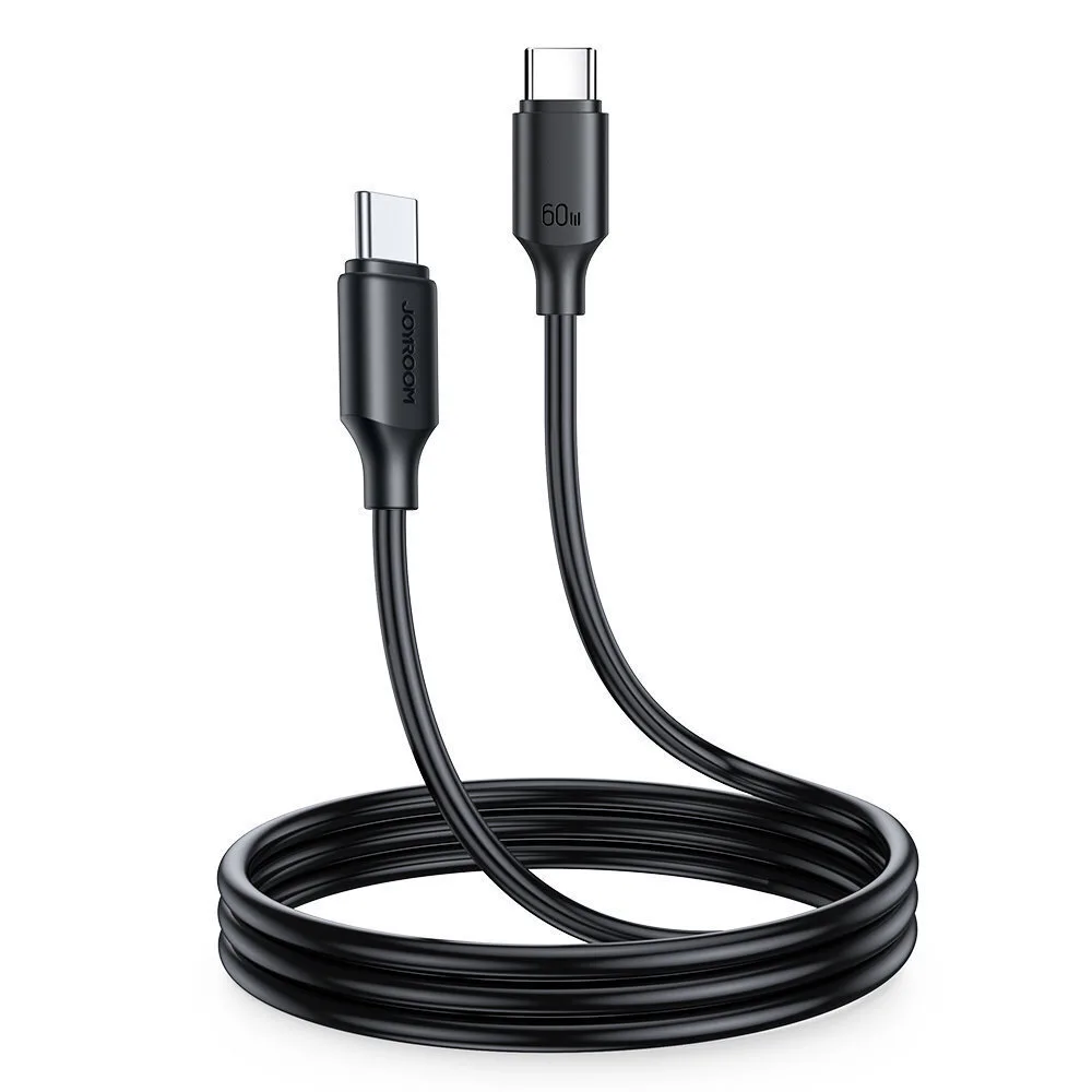 20221102102920_joyroom_s_cc060a9_usb_2_0_cable_usb_c_male_usb_c_male_mayro_1m.jpeg Joyroom S-CC060A9 USB 2.0 Cable USB-C male - USB-C 60W PD Μαύρο 1m - Image 1