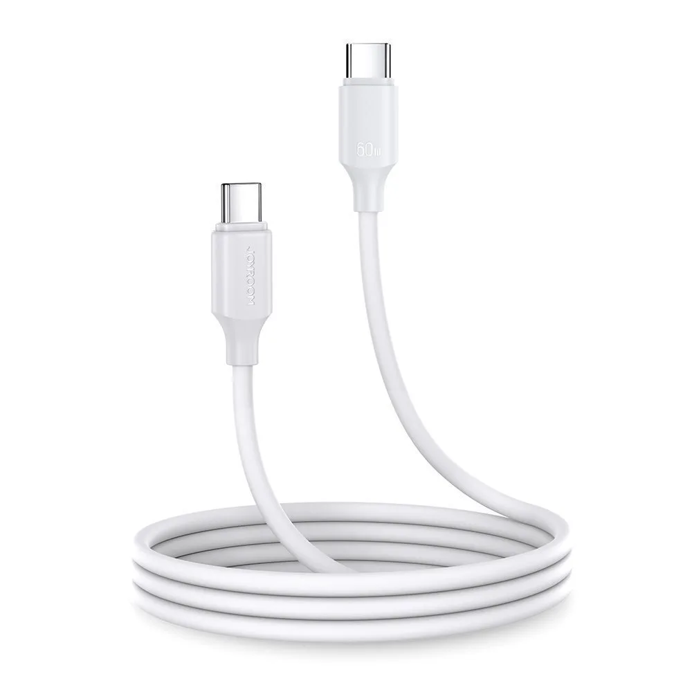 20221102102933_joyroom_s_cc060a9_usb_2_0_cable_usb_c_male_usb_c_male_leyko_1m.jpeg Joyroom S-CC060A9 USB 2.0 Cable USB-C male - USB-C 60W Λευκό 1m - Image 1